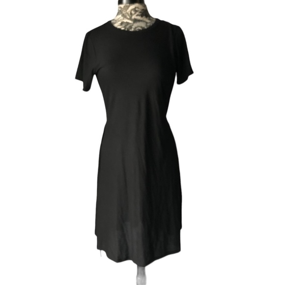 Theory Short Sleeve Black Dress Adjustable Waist Size Medium - Picture 7 of 7